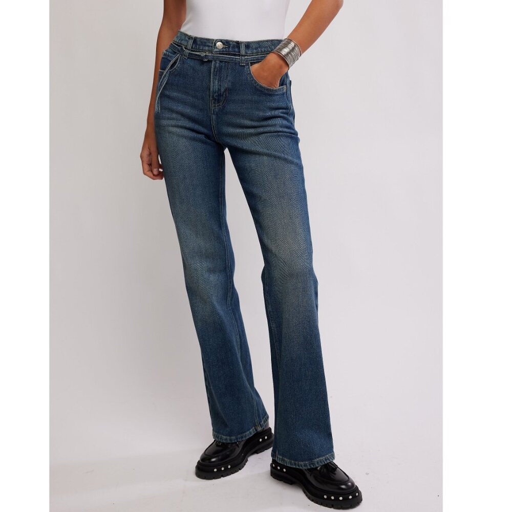 Free People Movement  Sabine A Line Classic Women's Boot Cut Jeans/ Hibernate